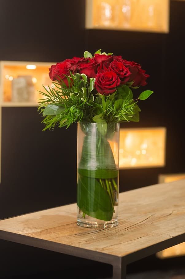 douzaine de roses rouges