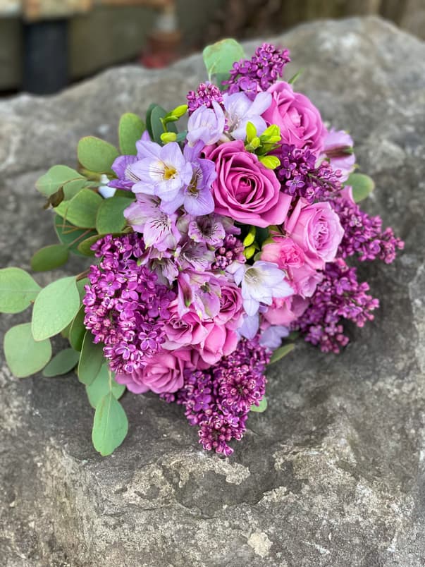 bouquet de fleurs mauve