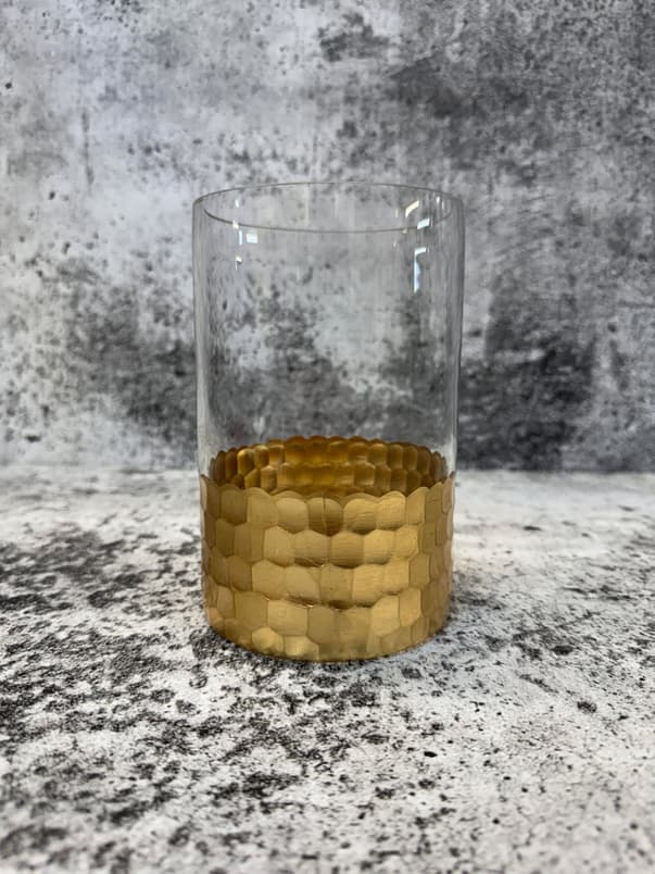 vase cylindre base doré 4x6